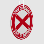 Alabama Round Emblem Ornament (Vorderseite)