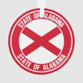 Alabama Round Emblem Ornament (Rückseite)