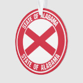Alabama Round Emblem Ornament (Vorderseite)