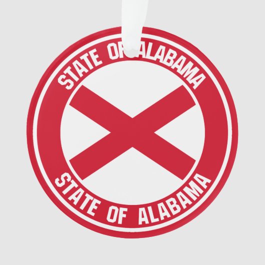 Alabama Round Emblem Ornament (Vorderseite)