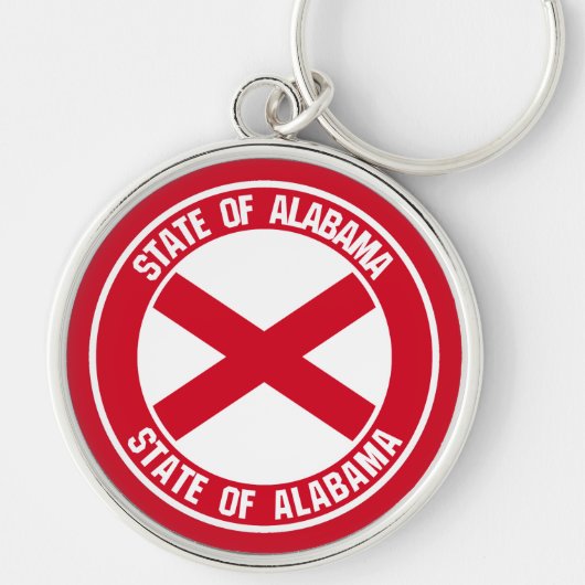 Alabama Round Emblem Schlüsselanhänger (Vorne)