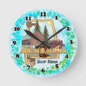 Alabama Runde Wanduhr (Vorderseite)
