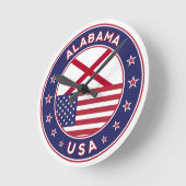 Alabama Runde Wanduhr (Winkel)
