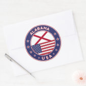 Alabama Runder Aufkleber (Umschlag)