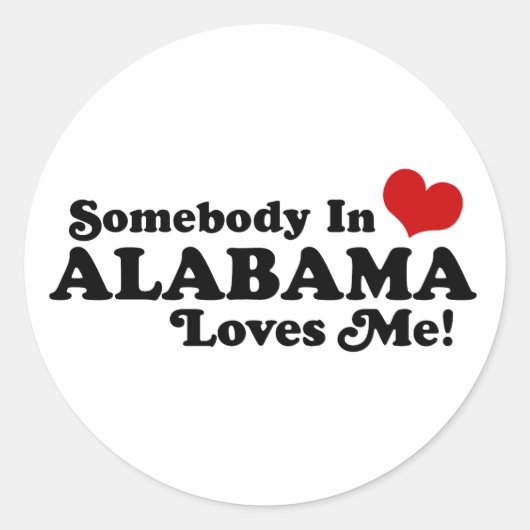 Alabama Runder Aufkleber (Vorderseite)