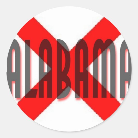 Alabama Runder Aufkleber (Vorderseite)