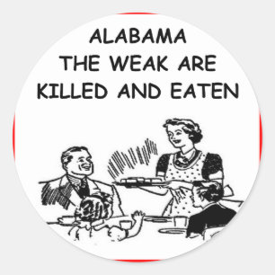 ALABAMA RUNDER AUFKLEBER
