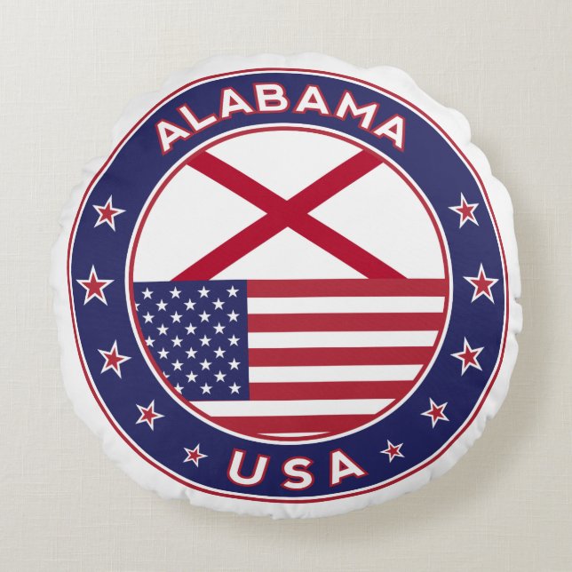 Alabama Rundes Kissen (Vorderseite)