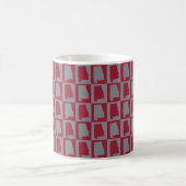 Alabama-Schachbrettmuster in Rot und Grau Kaffeetasse (Mittel)