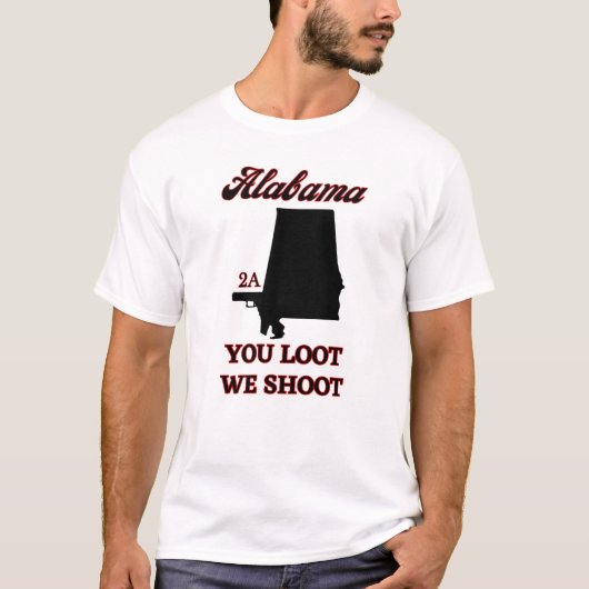 Alabama Second Amendment Freedom T - Shirt (Vorderseite)