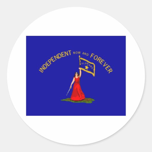Alabama-Sezessionsflagge Runder Aufkleber (Vorderseite)
