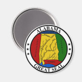 Alabama Siegel vereinte Staaten Amerikanische Flag Magnet (Vorderseite/Rückseite)