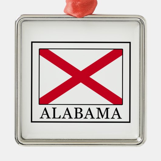 Alabama Silbernes Ornament (Vorne)