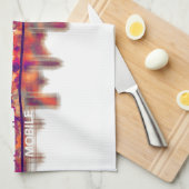 Alabama-Skyline Geschirrtuch (Viertel Falte)