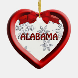 Alabama Snowflake Herz Weihnachtsschmuck