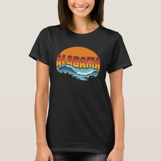 Alabama Sonne und Surfen Sonnenbaden Alabama Sei T-Shirt (Vorderseite)