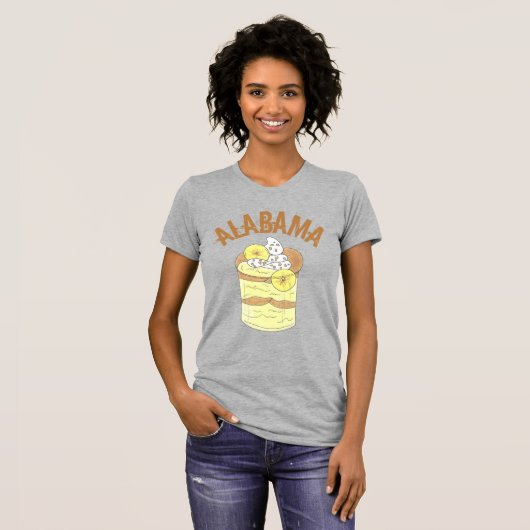 Alabama Southern Banana Pudding Dessert Feinschmec T-Shirt (Vorne ganz)