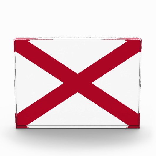 Alabama: St Andrew Crimson Cross Flag Fotoblock (Vorderseite)