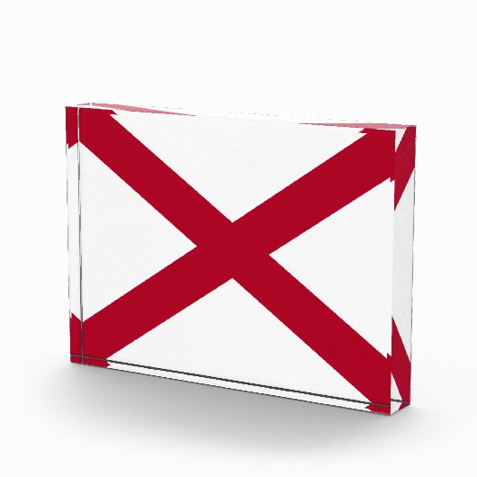Alabama: St Andrew Crimson Cross Flag Fotoblock (Rechts)