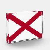 Alabama: St Andrew Crimson Cross Flag Fotoblock (Links)