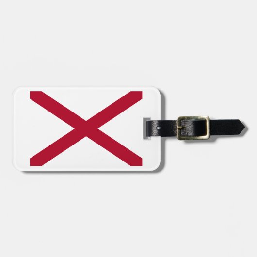 Alabama: St Andrew Crimson Cross Flag Gepäckanhänger (Vorderseite horizontal)