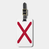 Alabama: St Andrew Crimson Cross Flag Gepäckanhänger (Vorderseite vertikal)