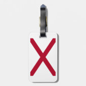 Alabama: St Andrew Crimson Cross Flag Gepäckanhänger (Rückseite vertikal)