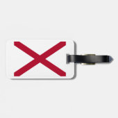 Alabama: St Andrew Crimson Cross Flag Gepäckanhänger (Rückseite horizontal)