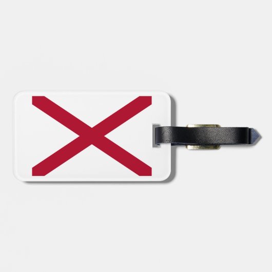 Alabama: St Andrew Crimson Cross Flag Gepäckanhänger (Rückseite horizontal)