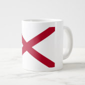 Alabama: St Andrew Crimson Cross Flag Jumbo-Tasse (Vorderseite Rechts)