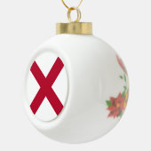 Alabama: St Andrew Crimson Cross Flag Keramik Kugel-Ornament (Rechts)