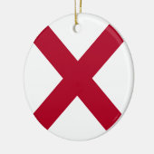 Alabama: St Andrew Crimson Cross Flag Keramik Ornament (Links)