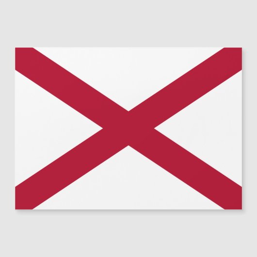 Alabama: St Andrew Crimson Cross Flag Magnetkarte (Vorderseite)