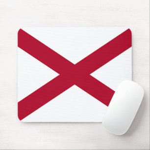 Alabama: St Andrew Crimson Cross Flag Mousepad