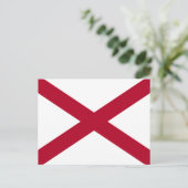 Alabama: St Andrew Crimson Cross Flag Postkarte (Stehend Vorderseite)
