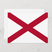 Alabama: St Andrew Crimson Cross Flag Postkarte (Vorne/Hinten)