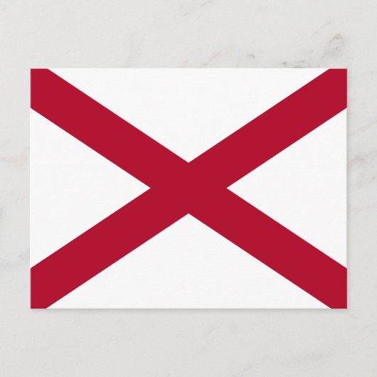 Alabama: St Andrew Crimson Cross Flag Postkarte (Vorderseite)