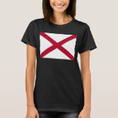 Alabama: St Andrew Crimson Cross Flag T-Shirt (Vorderseite)