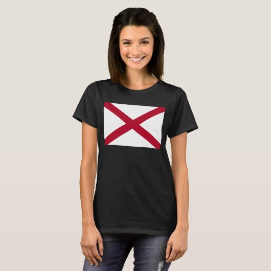 Alabama: St Andrew Crimson Cross Flag T-Shirt (Vorne ganz)