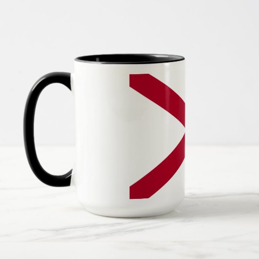 Alabama: St Andrew Crimson Cross Flag Tasse (Links)