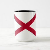 Alabama: St Andrew Crimson Cross Flag Tasse (Zentrum)