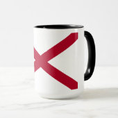Alabama: St Andrew Crimson Cross Flag Tasse (VorderseiteRechts)