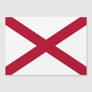 Alabama: St Andrew Crimson Cross Flagge Magnetkarte