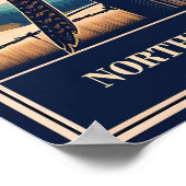 Alabama Staat Bird - Northern Flicker Vintag Poster (Ecke)