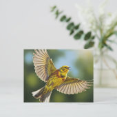 Alabama Staat Bird Yellowhammer Postkarte (Stehend Vorderseite)