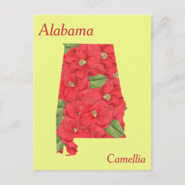 Alabama Staat Blume Collage Map Postkarte