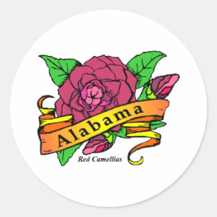 Alabama Staat Blume Runder Aufkleber
