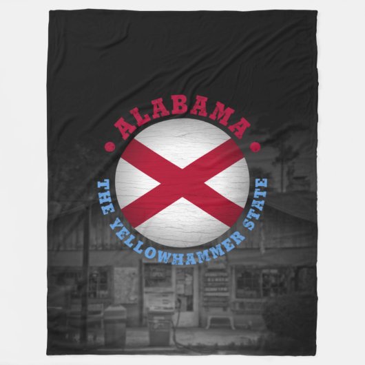 ALABAMA STAAT FLAG FLEECEDECKE (Vorderseite)