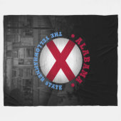 ALABAMA STAAT FLAG FLEECEDECKE (Vorderseite (Horizontal))