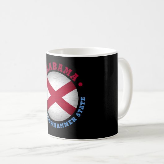 ALABAMA STAAT FLAG KAFFEETASSE (VorderseiteRechts)